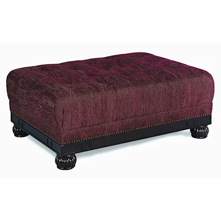 Cocktail Ottoman with Tufted Seat